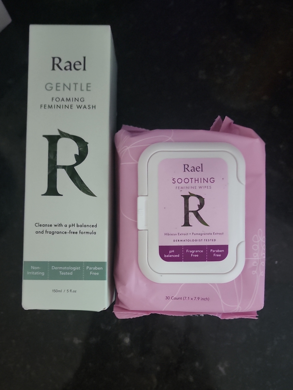 rael bundle Soothing Feminine Wipes & Gentle Foaming Wash - Pink